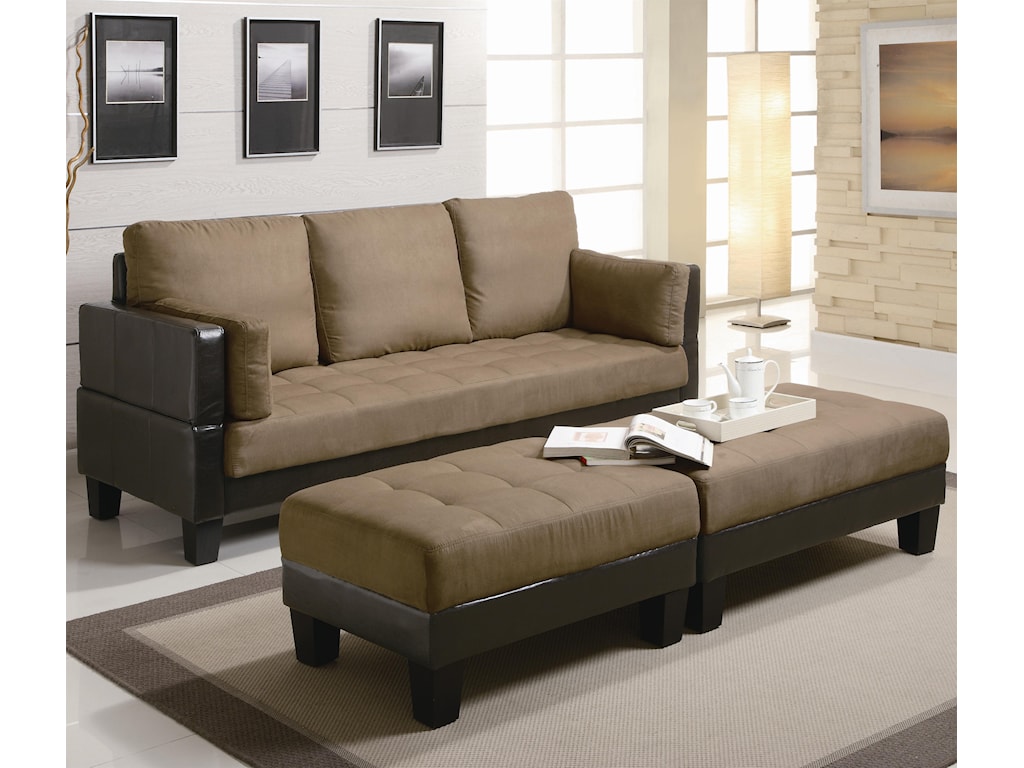 ellesmere sofa bed with 2 ottomans